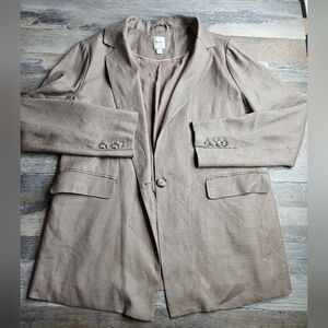 Maeve By Anthro Women's Linen Blend Blazer Size Large